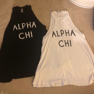 Bundle of 2 alpha chi omega tank tops